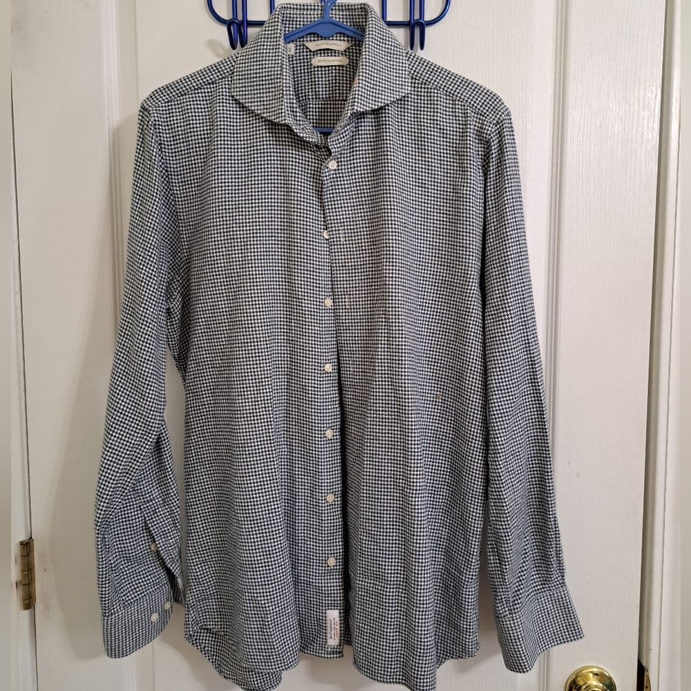 Suit Supply Egyptian Cotton Gingham Check Print